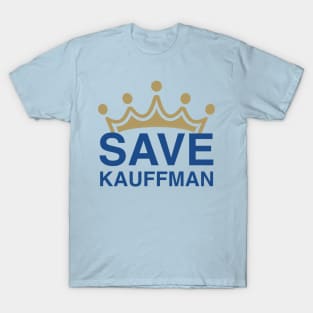 Save Kauffman Stadium - Kansas City Baseball - Blue Text T-Shirt